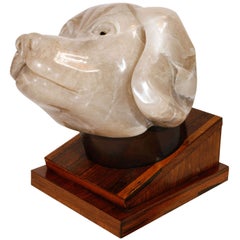 Onyx Dog Sculpture by Albert Seltzer