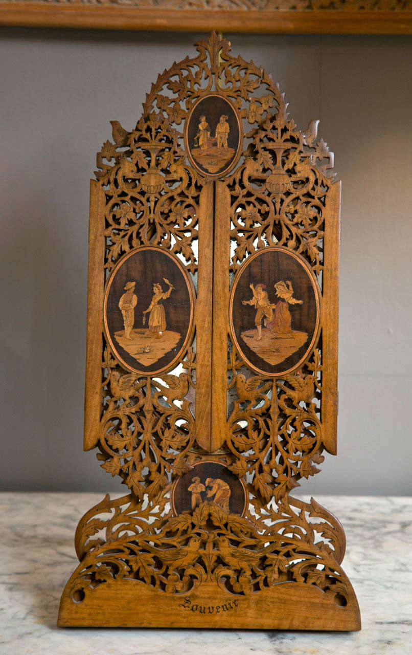 A late 19th Century Italian Sorrento Table Mirror 2