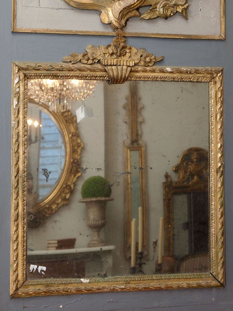 19th Century Louis XVI  Trumeau Mirror 1