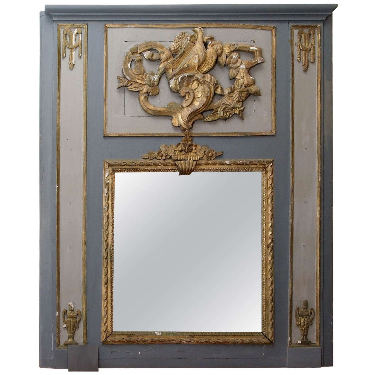 19th Century Louis XVI  Trumeau Mirror