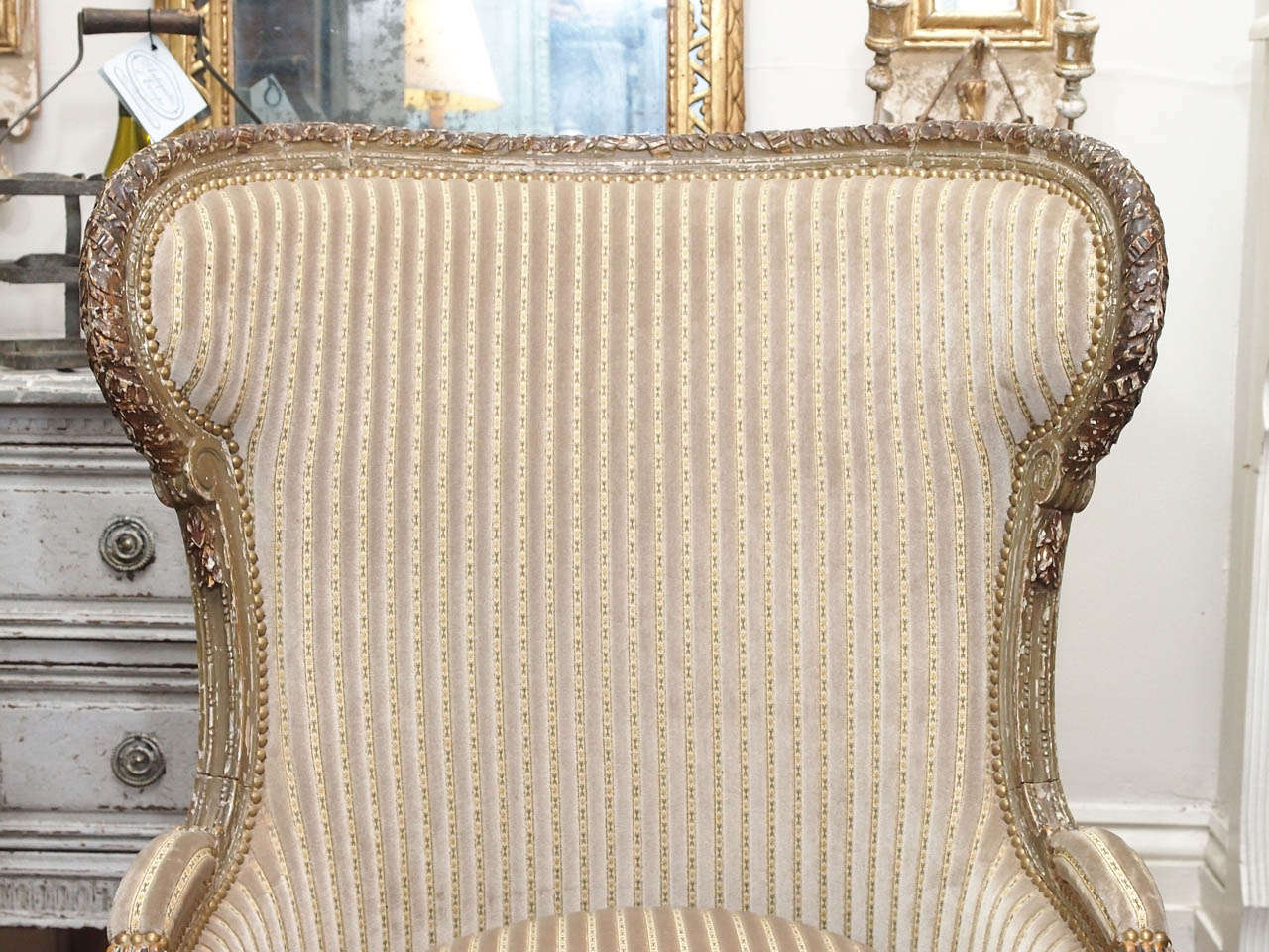 French Pair of Louis XVI Bergeres For Sale