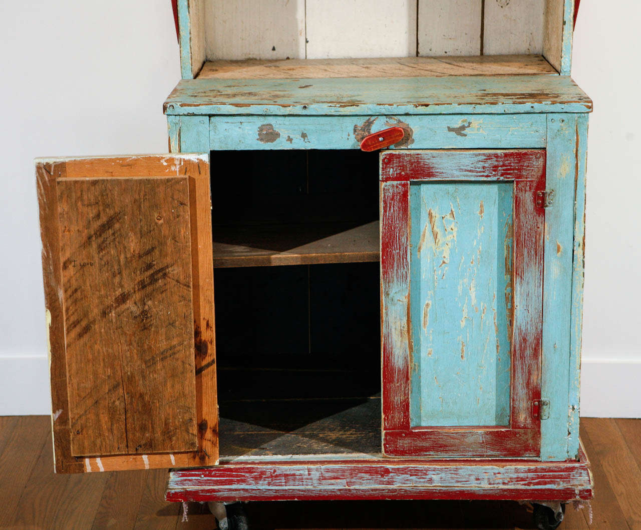 American Painted New Mexican Trastero 'Cupboard/Cabinet, ' circa 1890-1910