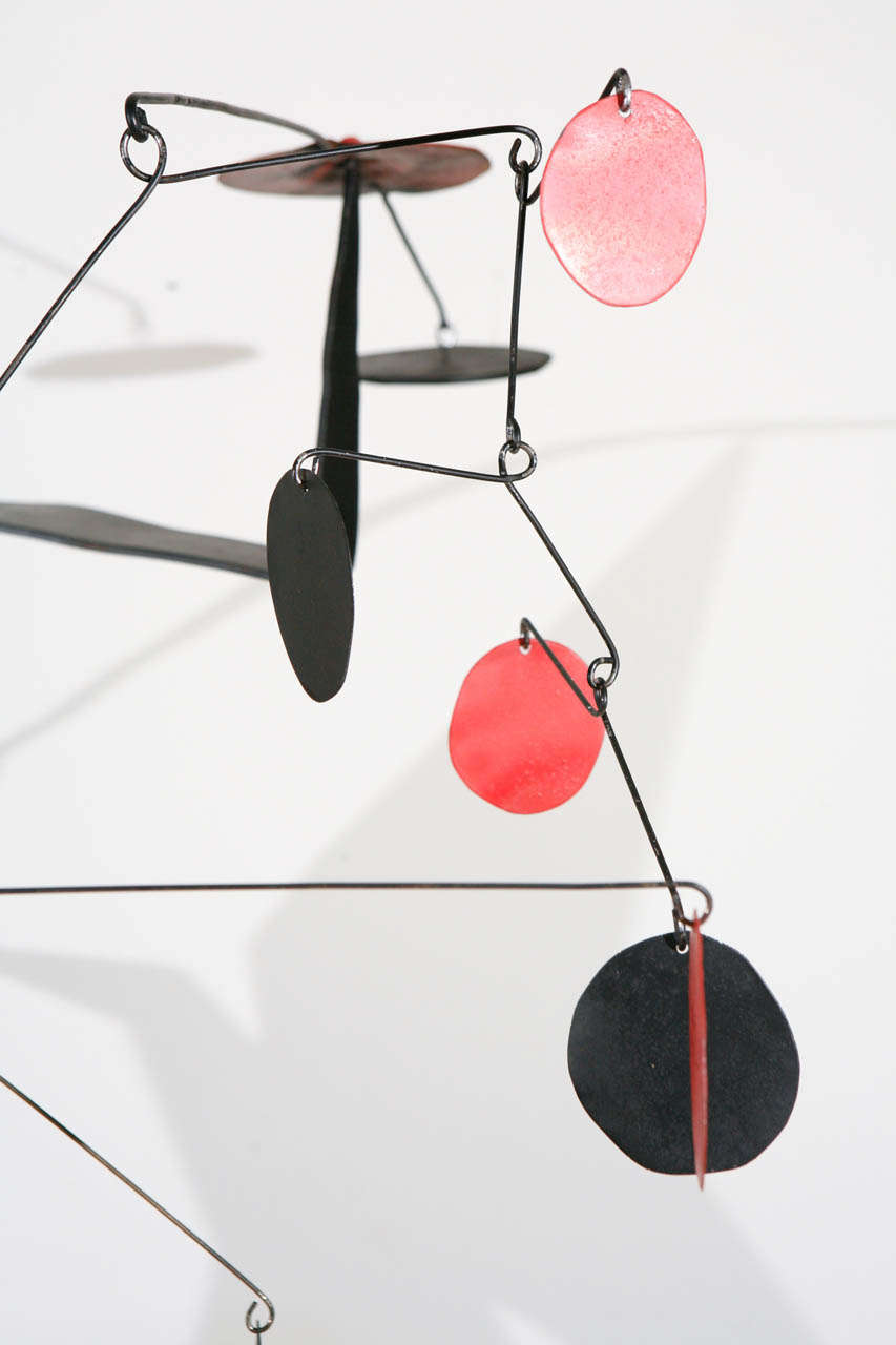 Mid-Century Modern French Painted Steel Mobile Sculpture