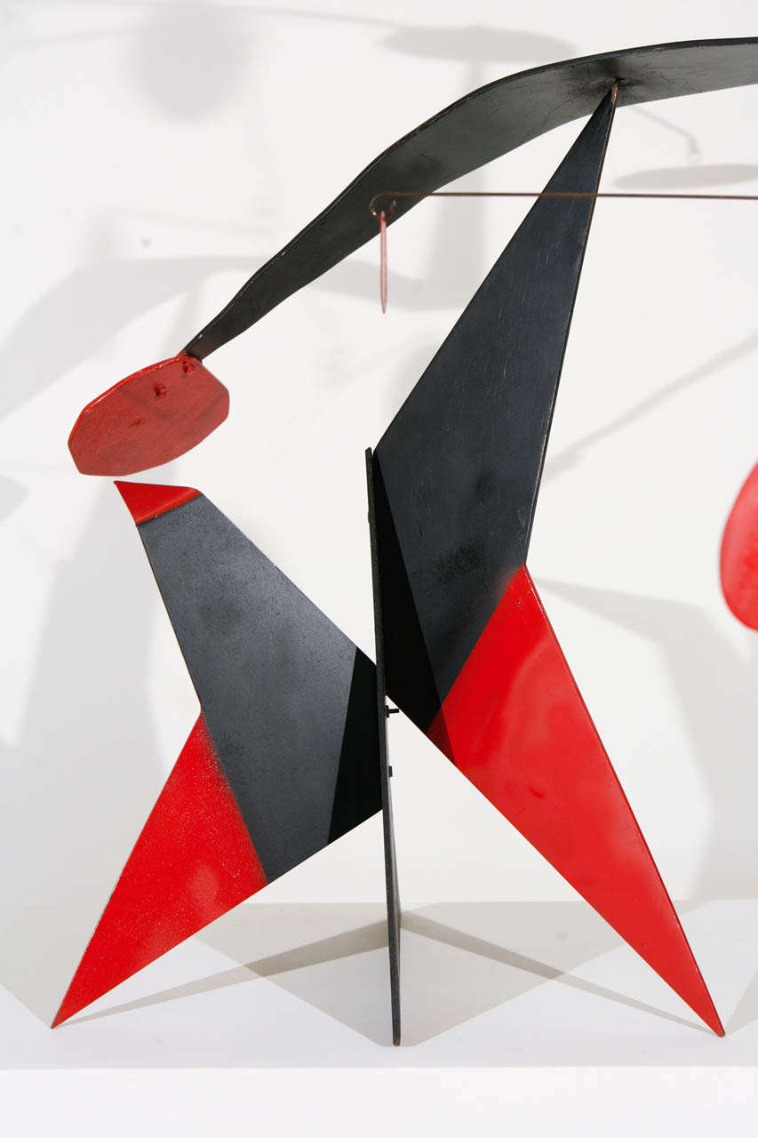 Mid-20th Century French Painted Steel Mobile Sculpture