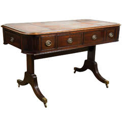 George III Style Mahogany Library Table
