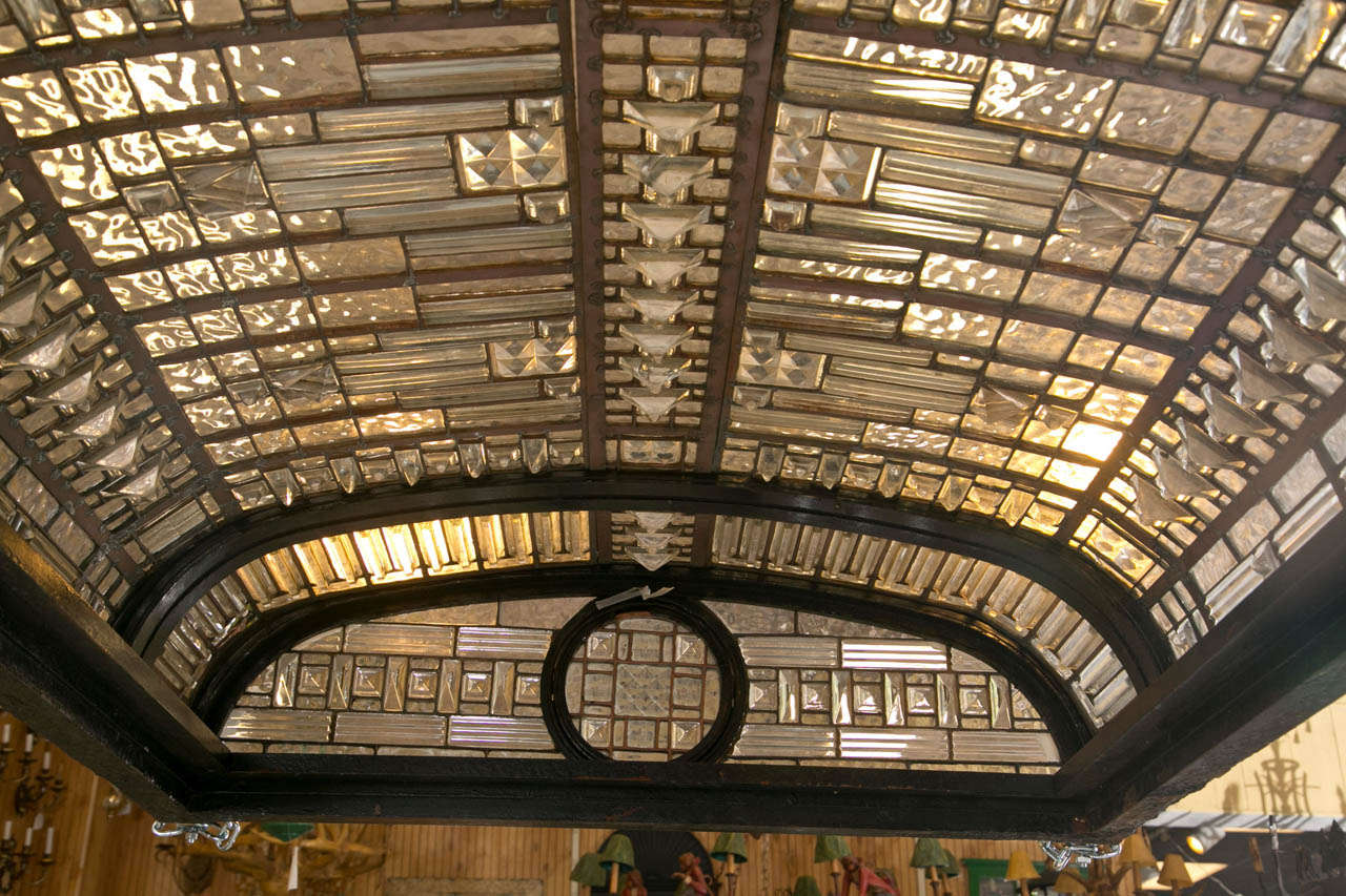 Antique Leaded Glass Skylight Dome For Sale at 1stdibs