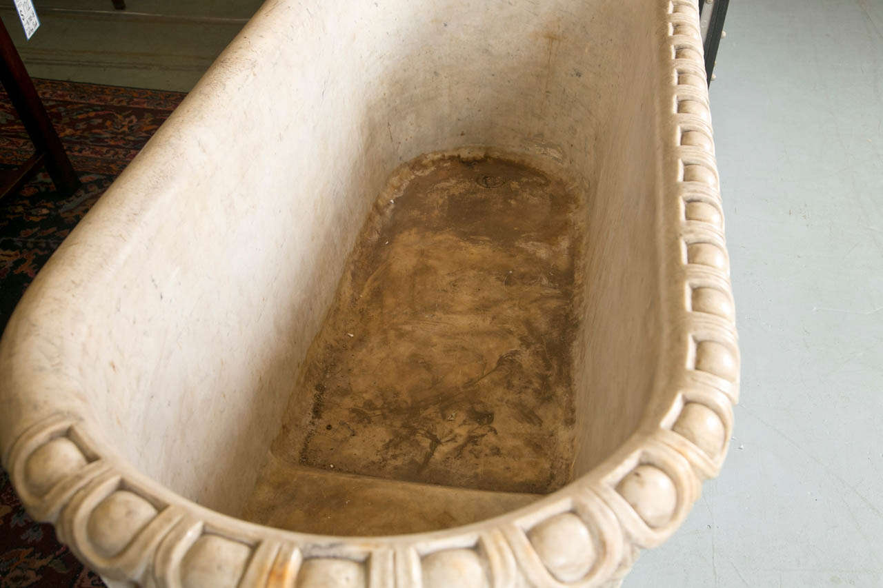 Vintage Roman Sarcophagus Style Marble Bath Tub For Sale at 1stdibs