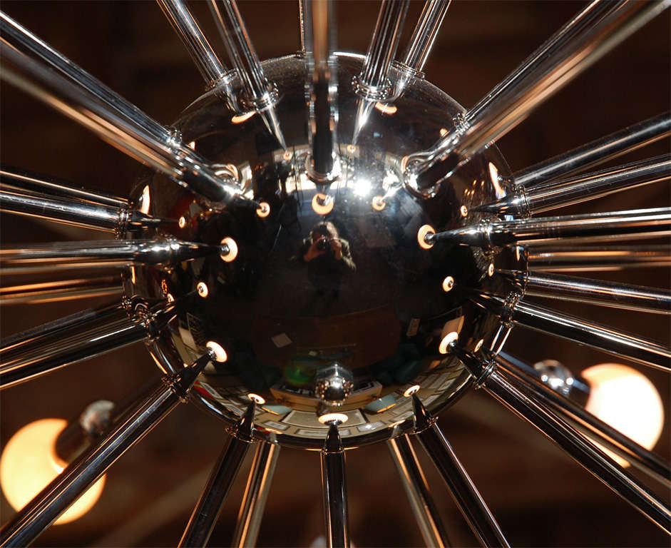 36 Lichter Chrom-Sputnik-Leuchte im Zustand „Gut“ im Angebot in Cathedral City, CA