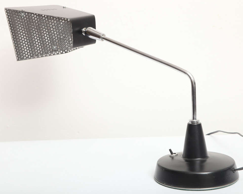Late 20th Century Stilnovo Table Lamp Articulated Mid Century Modern shade adjusts 1960's For Sale