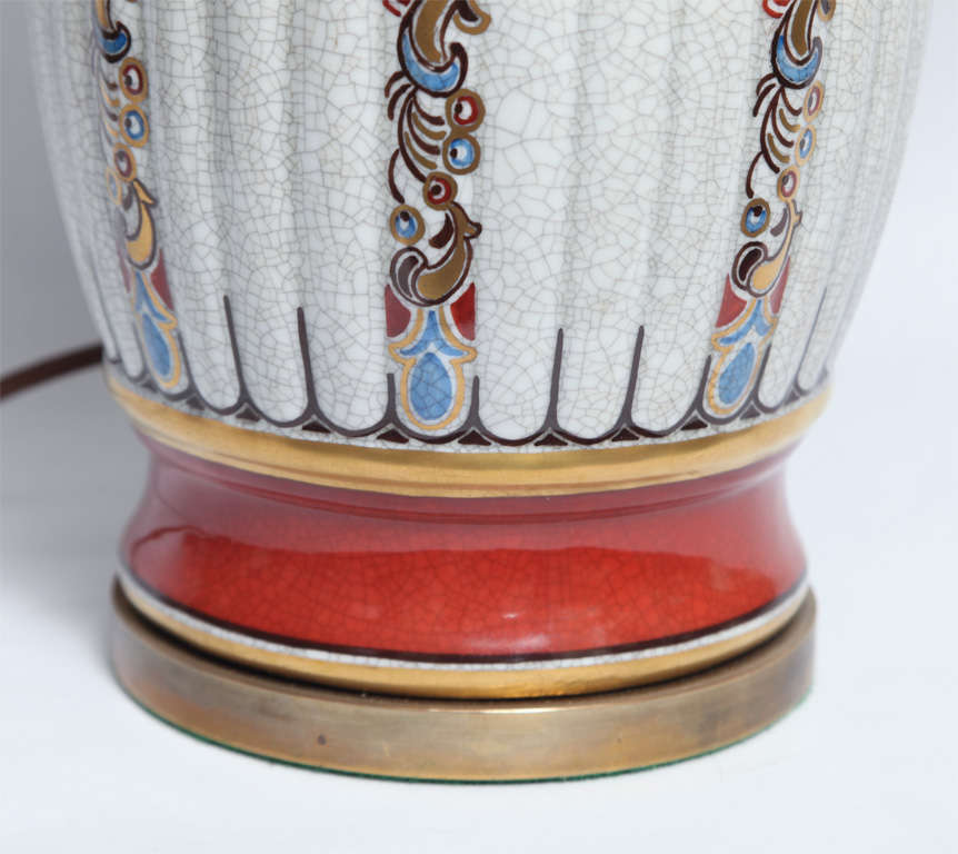 Danish Dal Jensen Table Lamps Pair Porcelain Art Deco Copenhagen, 1920s For Sale