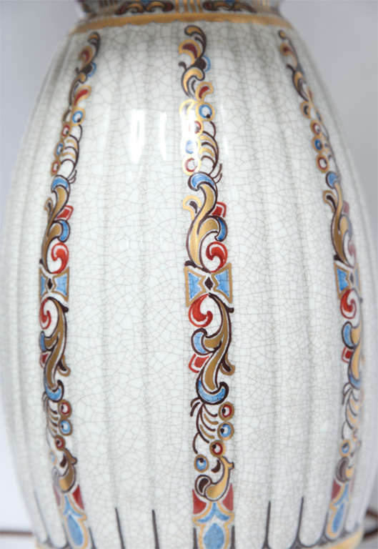 Dal Jensen Table Lamps Pair Porcelain Art Deco Copenhagen, 1920s For Sale 3