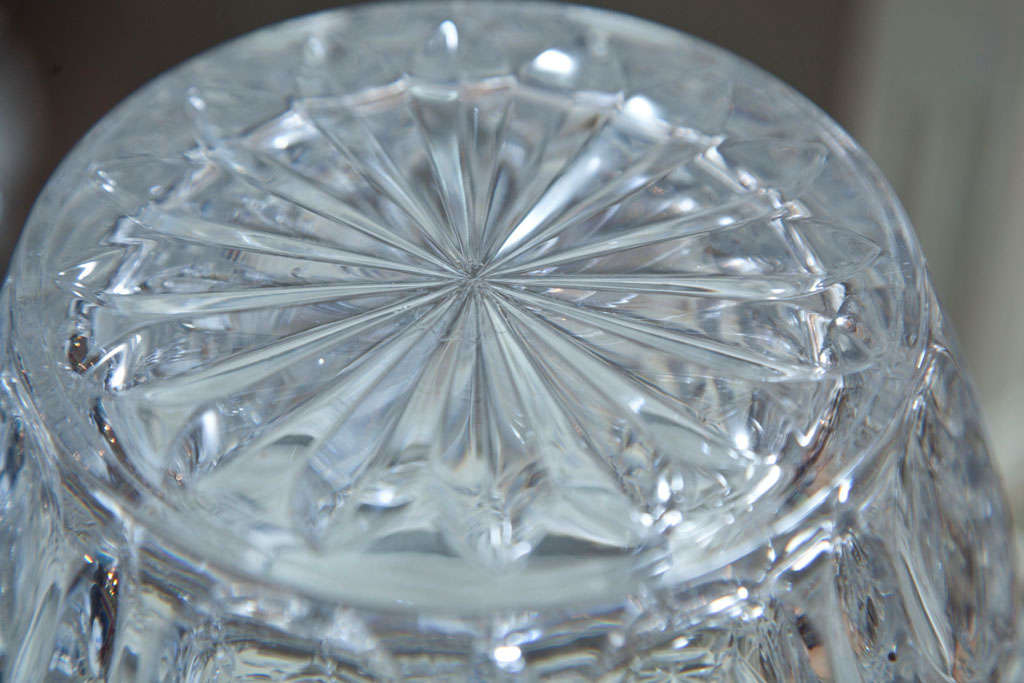 Cut Glass Elegant French Cut Crystal Ice Bucket