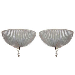 Gorgeous pair of Murano sconces