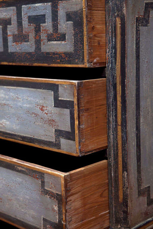 19th Century Large early 19th century  Continental Painted  Chest of Drawers