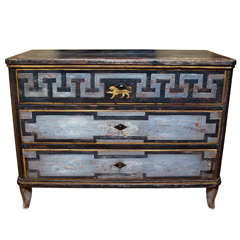 Large early 19th century  Continental Painted  Chest of Drawers