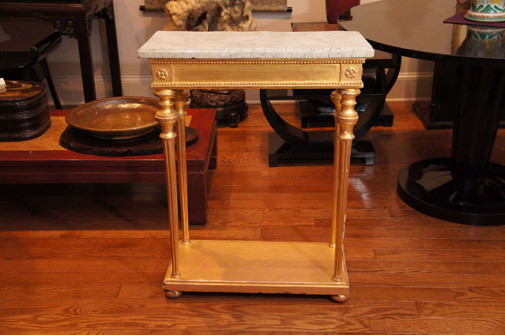 Swedish Neoclassical Giltwood Console