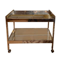 Bar Cart in Polished Nickel