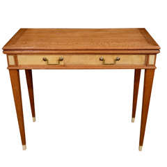 Flip-Top Console in Oak and Parchment