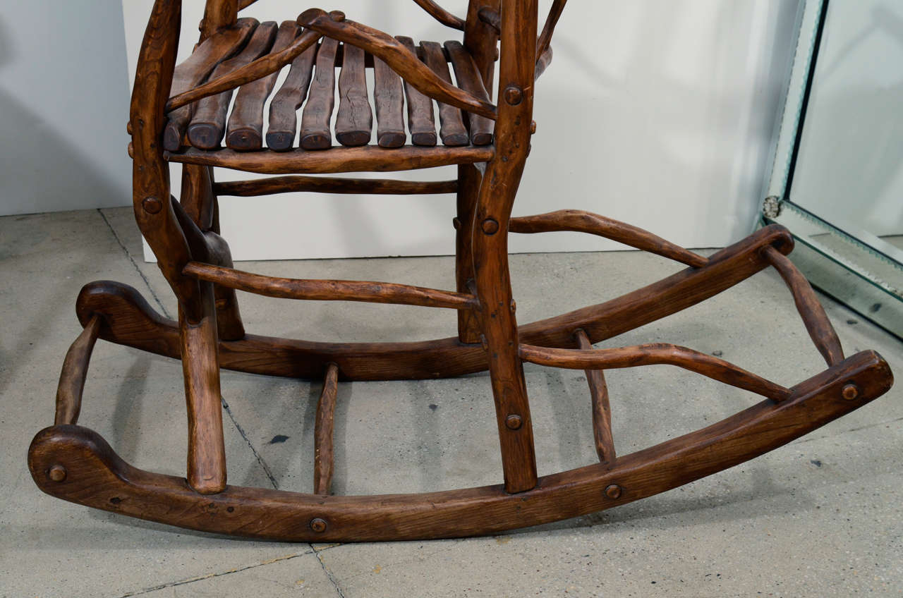 Folk Art Rocking Chair In Excellent Condition For Sale In Toronto, ON