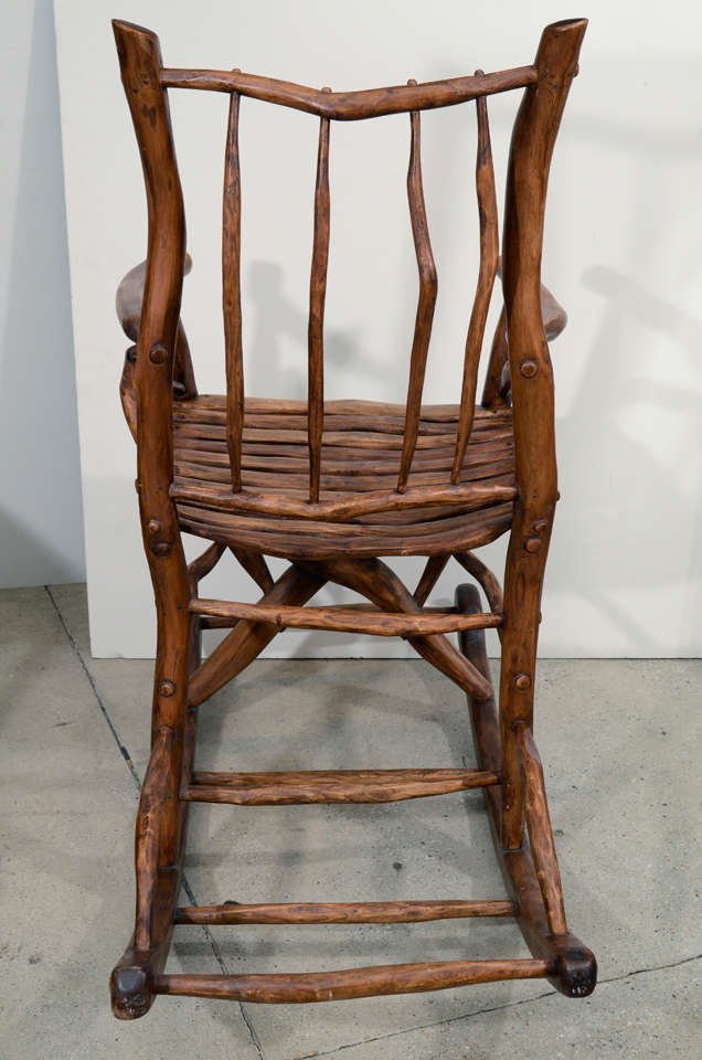 20th Century Folk Art Rocking Chair For Sale