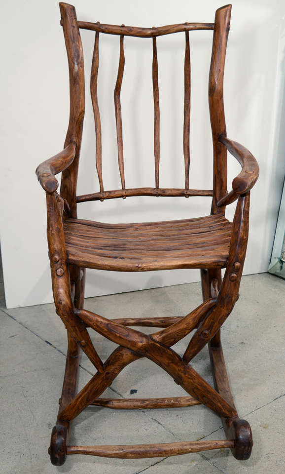 Folk Art Rocking Chair For Sale 1