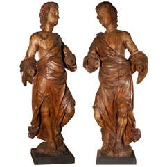 Pair of 18th Century Statues of Attendants