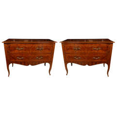19th Century Inlaid Tuscan Commodes