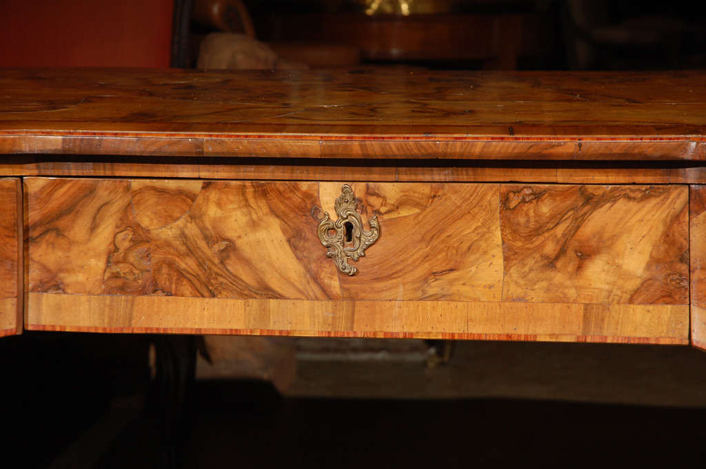 20th Century Burl Wood Venetian Desk