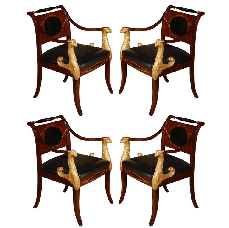 Suite of Parcel Gilt, Russian, Empire Chairs For Sale at 1stDibs russian empire furniture