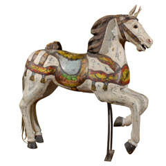Antique French Painted Carousel Horse