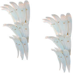 Pair of Mazzega 'Palmette' Wall Sconces