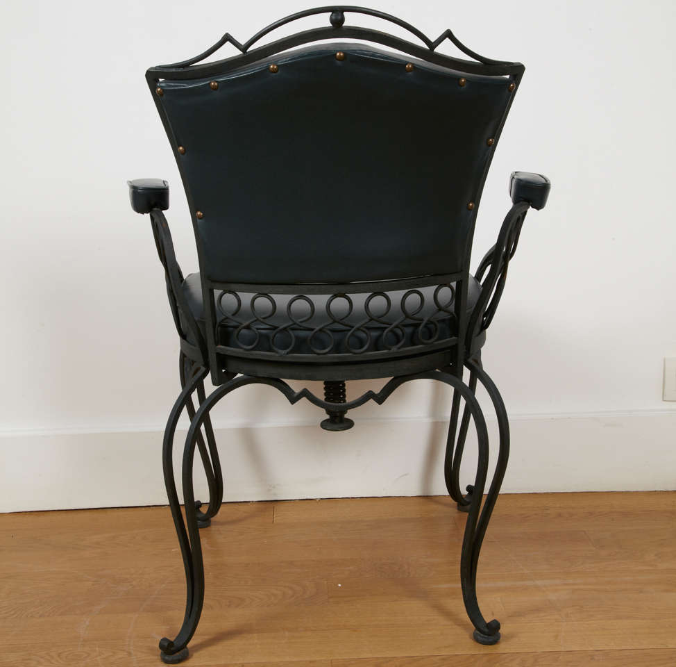 Mid-20th Century Set of 12 Wrought Iron Armchairs, France, 1950's