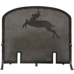 Vintage Hand Wrought Fire Screen
