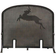 Antique Hand Wrought Fire Screen