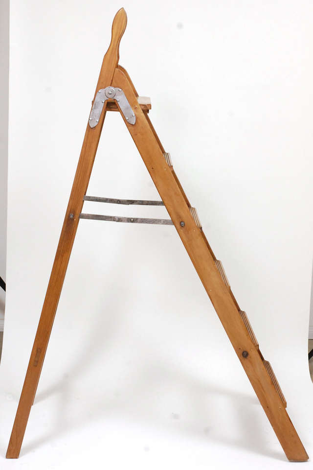 Antique English Library Ladder at 1stdibs