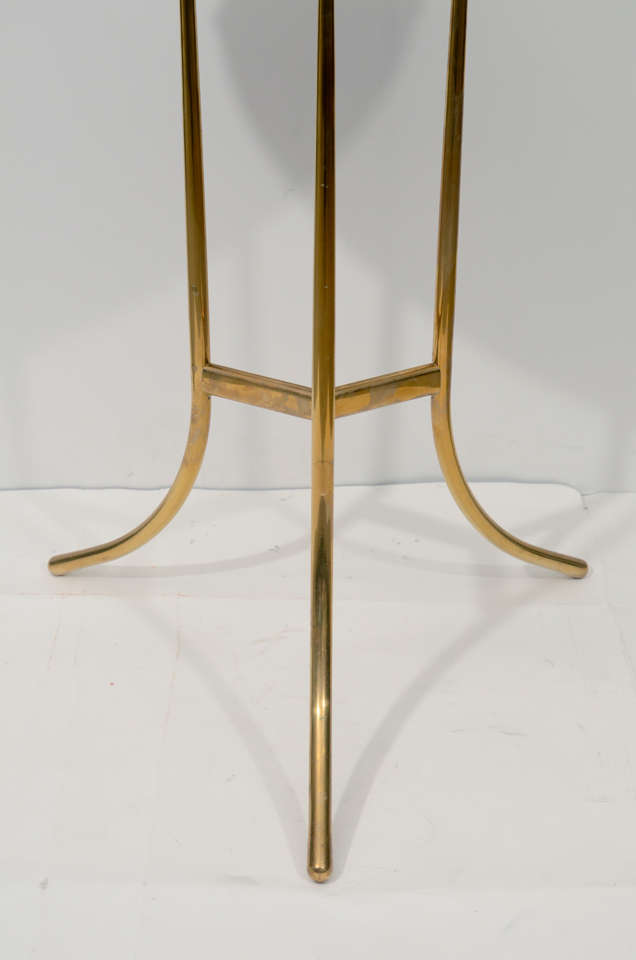 Mid-Century Modern Pair Of Signed Cedric Hartman Gilt Brass Side Tables