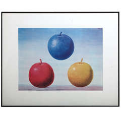 1970's Framed print of Apples by Rene Magritte
