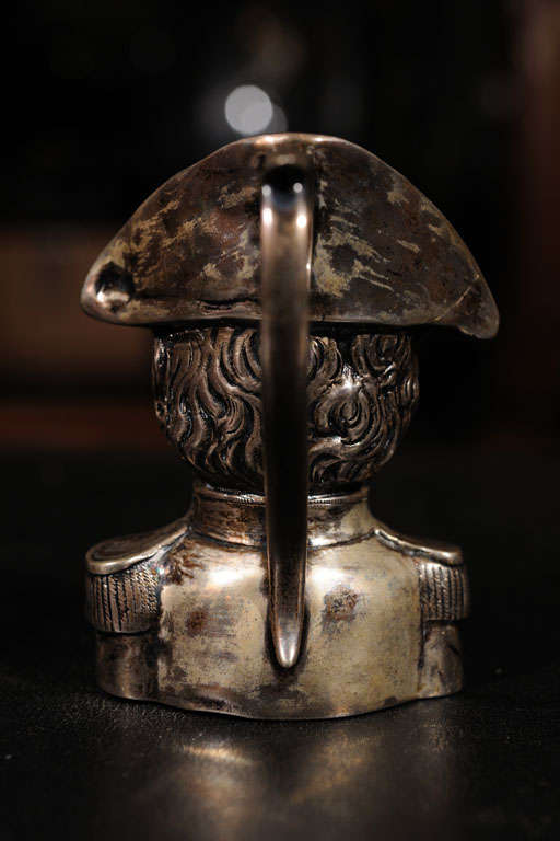 19th Century Napoleonic themed silver creamer For Sale