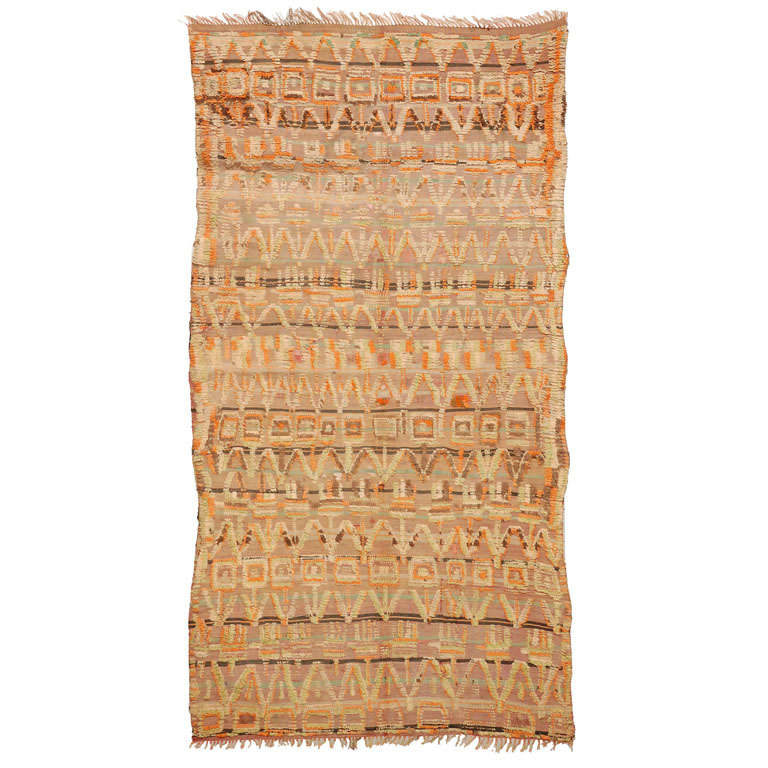 Vintage Moroccan Tribal Rug   For Sale