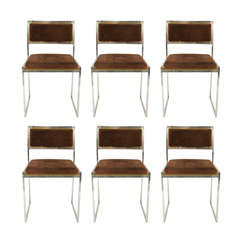 Set of six chairs signed Jean Charles