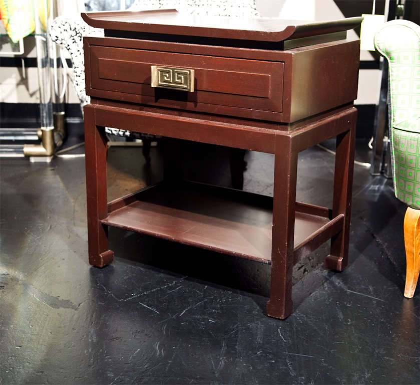 Pair of Chinese Style Mid Century Bedside Tables*