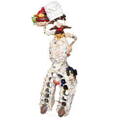 Folk Art Shell Wine Rack