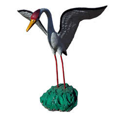 Painted Seagull Sculpture with Large Wingspan 4