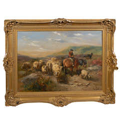 19th C. Landscape with Sheep