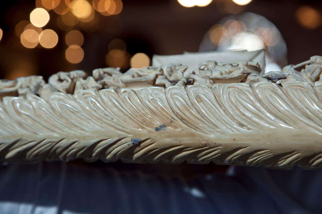 Chinse Carved Ivory Tusk 4