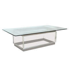 Lucite and Glass Cocktail Table  SATURDAY SALE