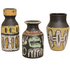 Group of Three Livia Gorka Modernist Vases