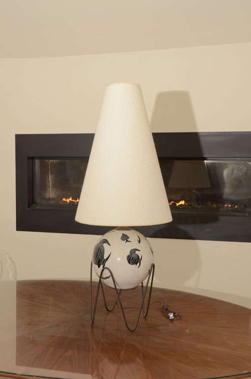 Tall Spectacular Ceramic Fish Lamp