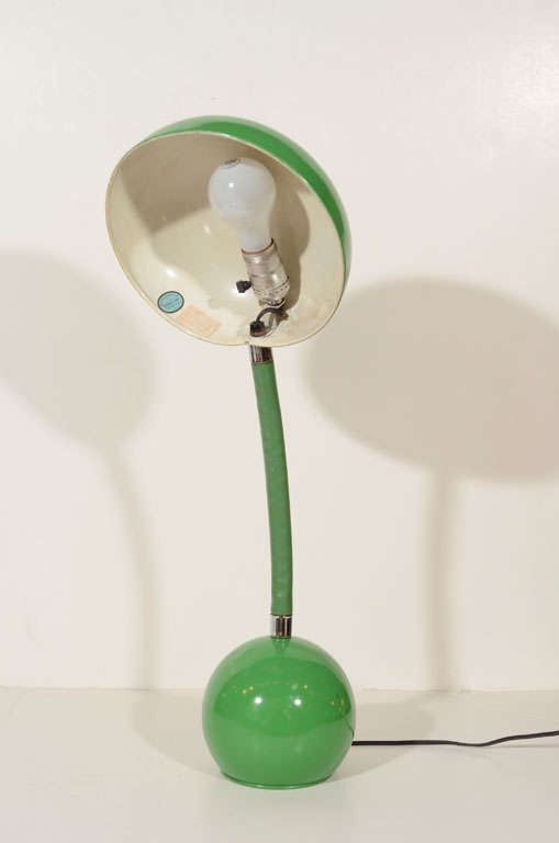 1970s Kelly Green Gooseneck Desk Lamp 1