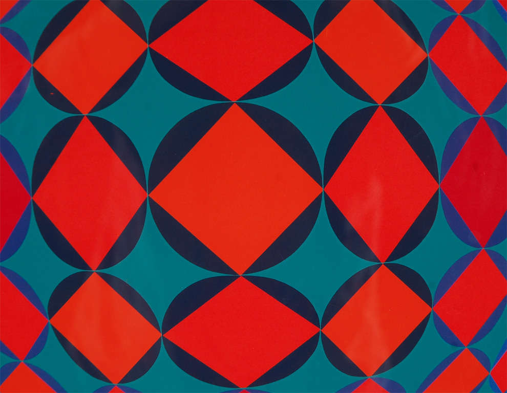 Late 20th Century A Signed and Numbered Off Set Lithograph by Victor Vasarely For Sale